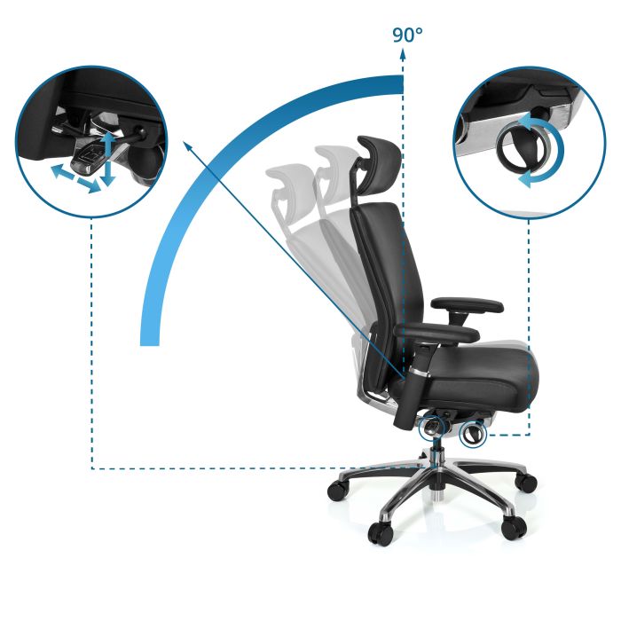NOVA | Leather - Professional Office Chair Black - Office Living Store