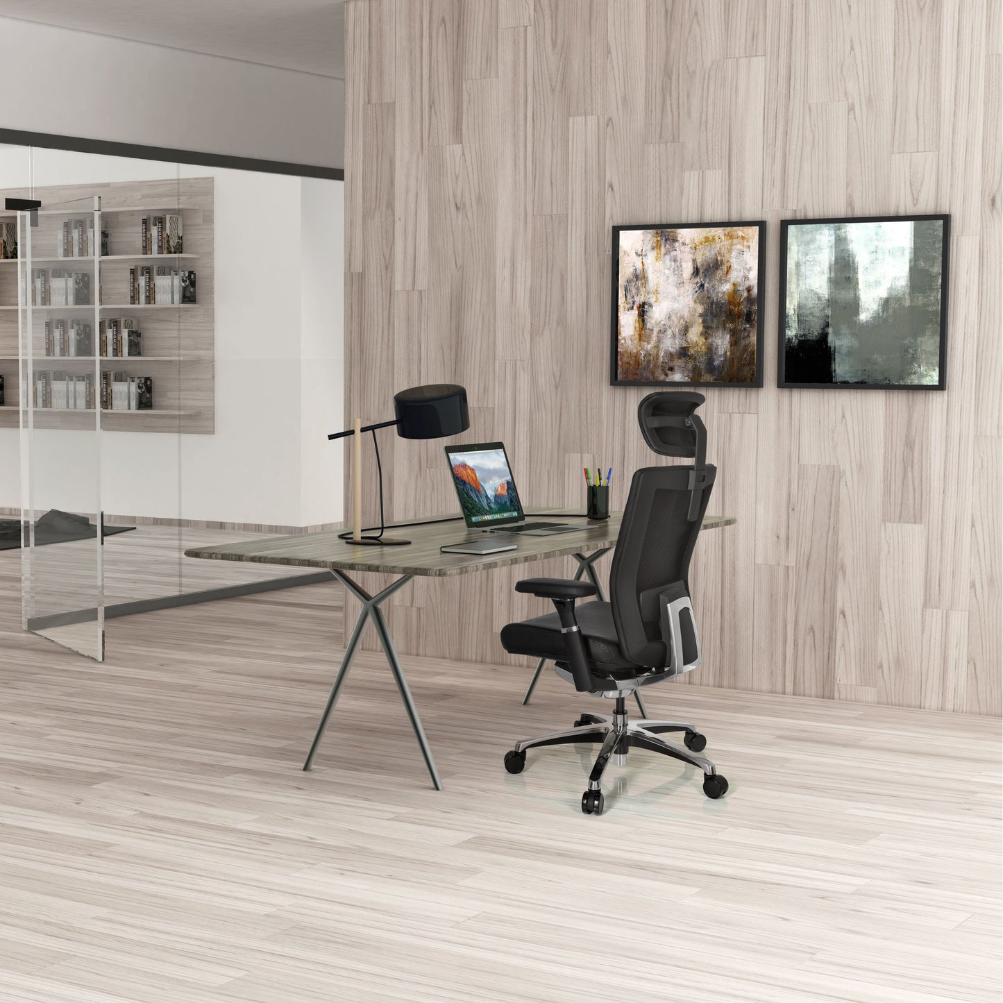 NOVA | Leather - Professional Office Chair Black - Office Living Store