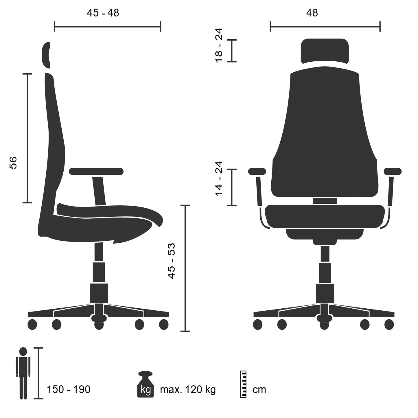 NOVA PRO I - High End Office Chair Black - Office Living Store