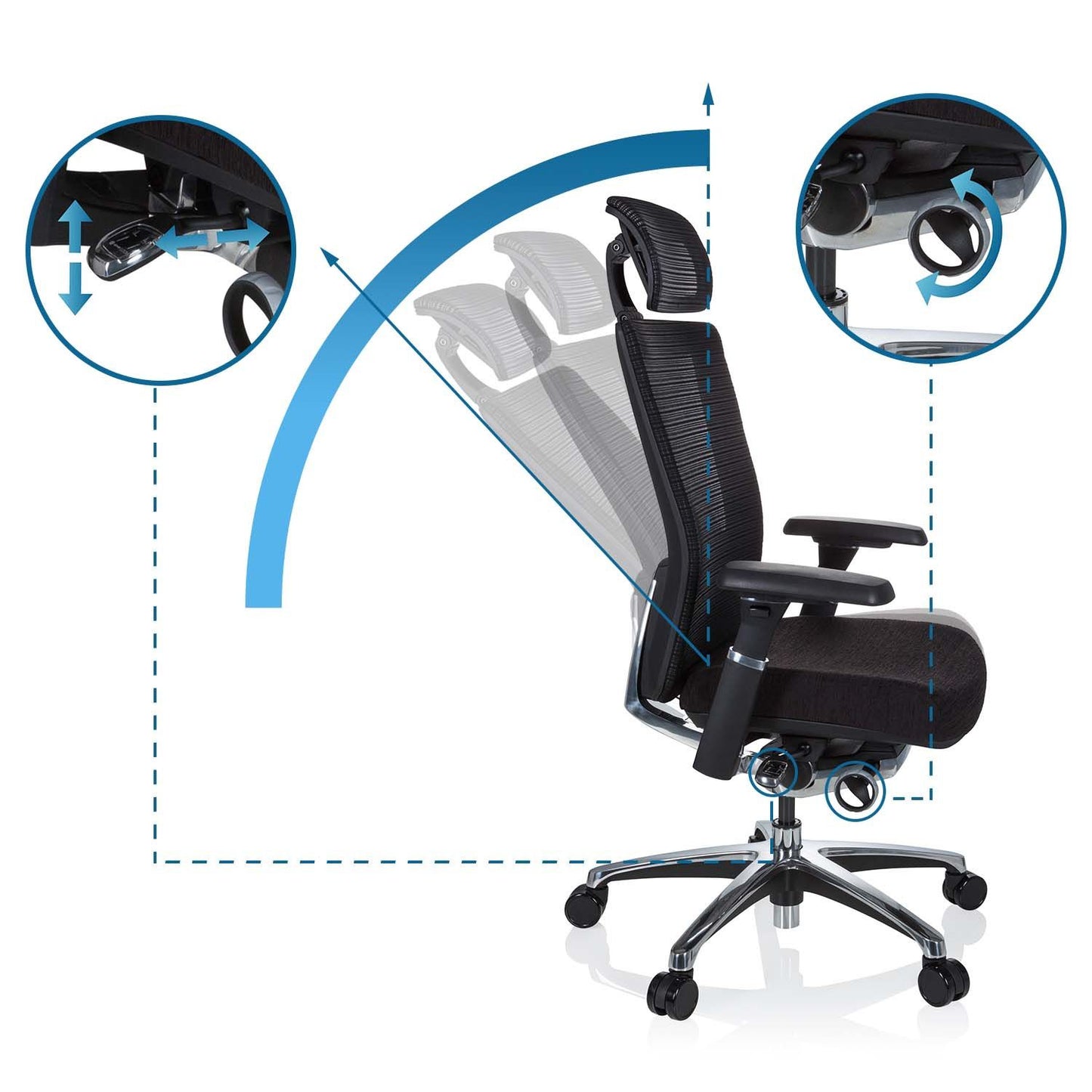 NOVA PRO I - High End Office Chair Black - Office Living Store