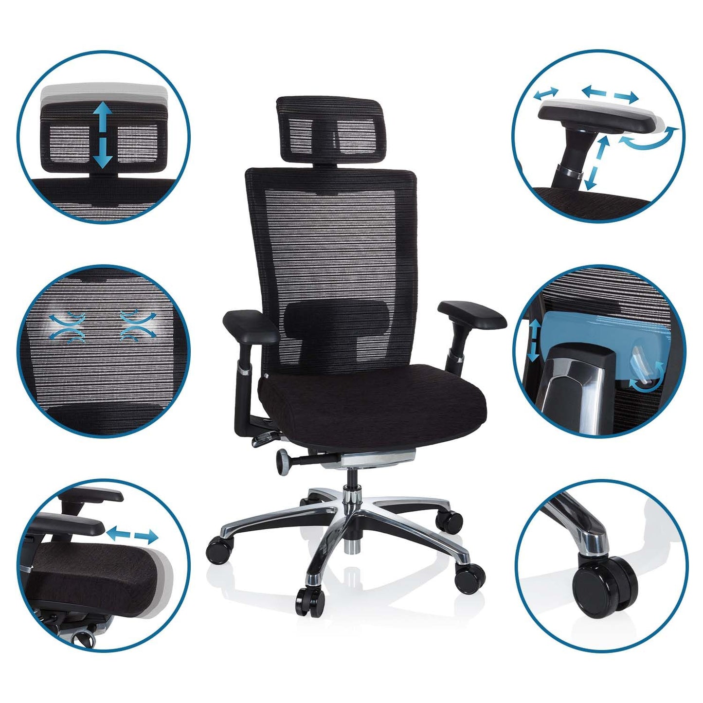 NOVA PRO I - High End Office Chair Black - Office Living Store