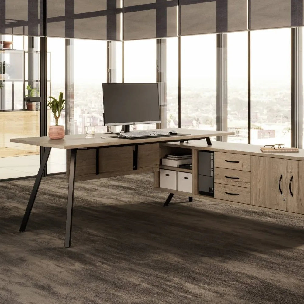BRAVA | Executive Desk with Storage - Office Living Store