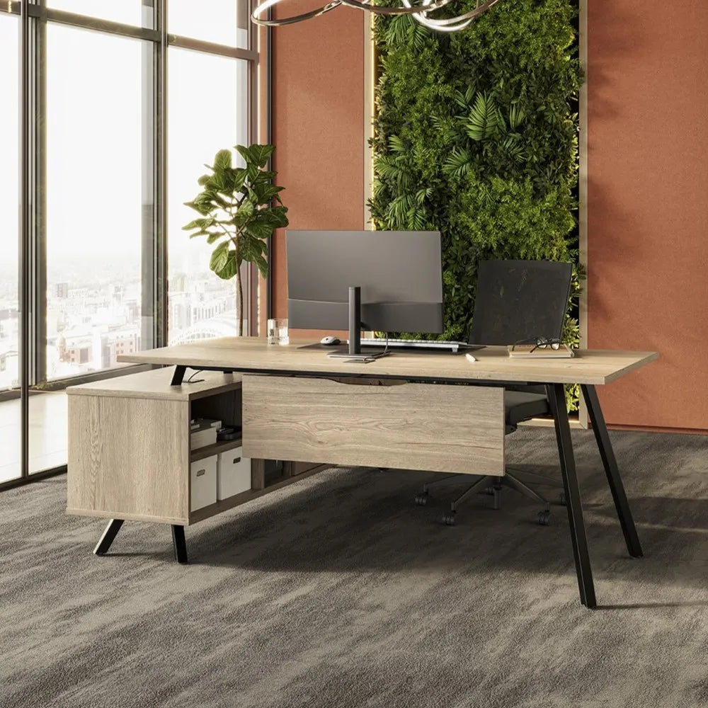 BRAVA | Executive Desk with Storage - Office Living Store