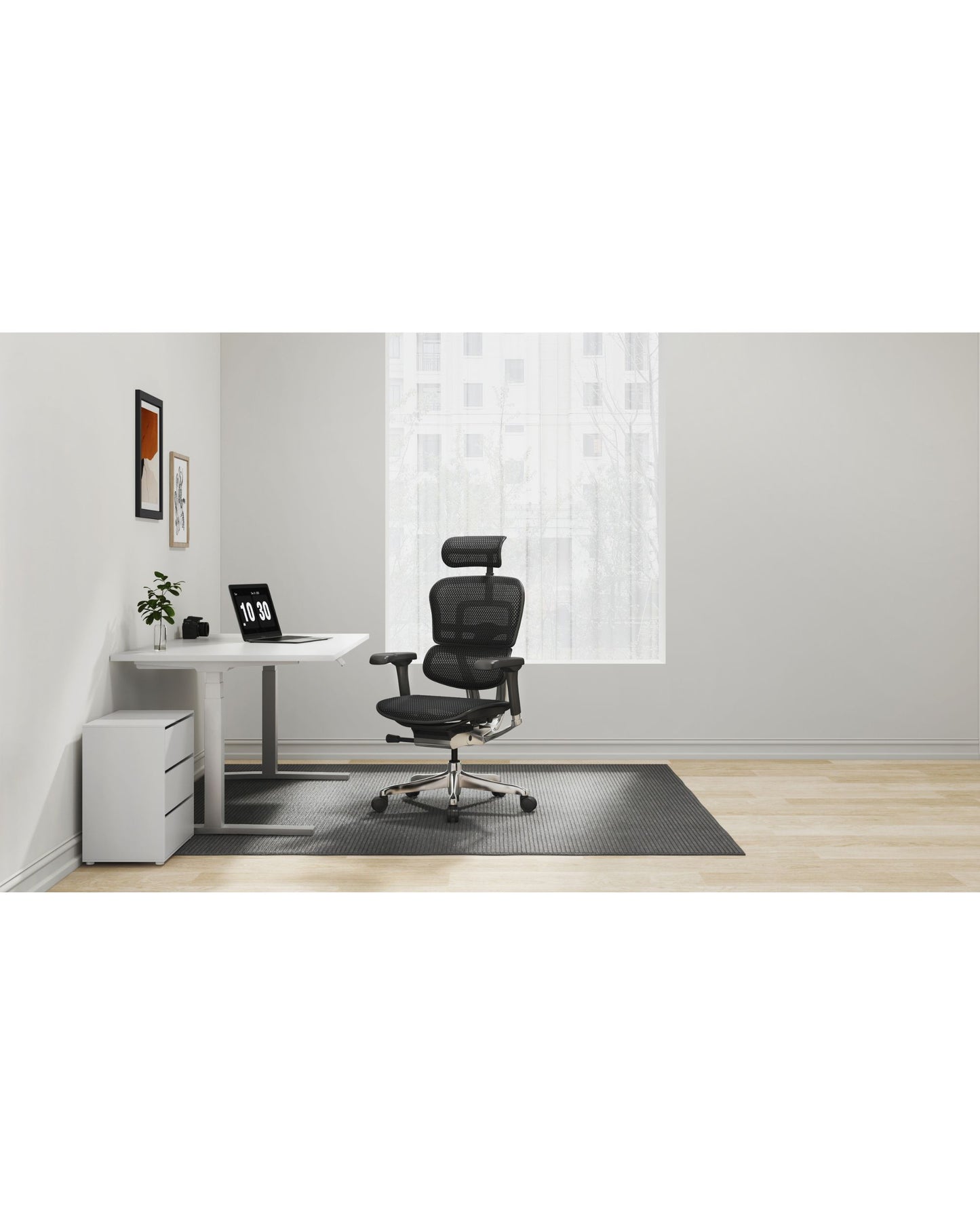 Ergohuman GEN2 High-Back All Mesh Executive Office Chair with Adjustable Headrest - ME7ERG-GEN2- BLACK - Office Living Store