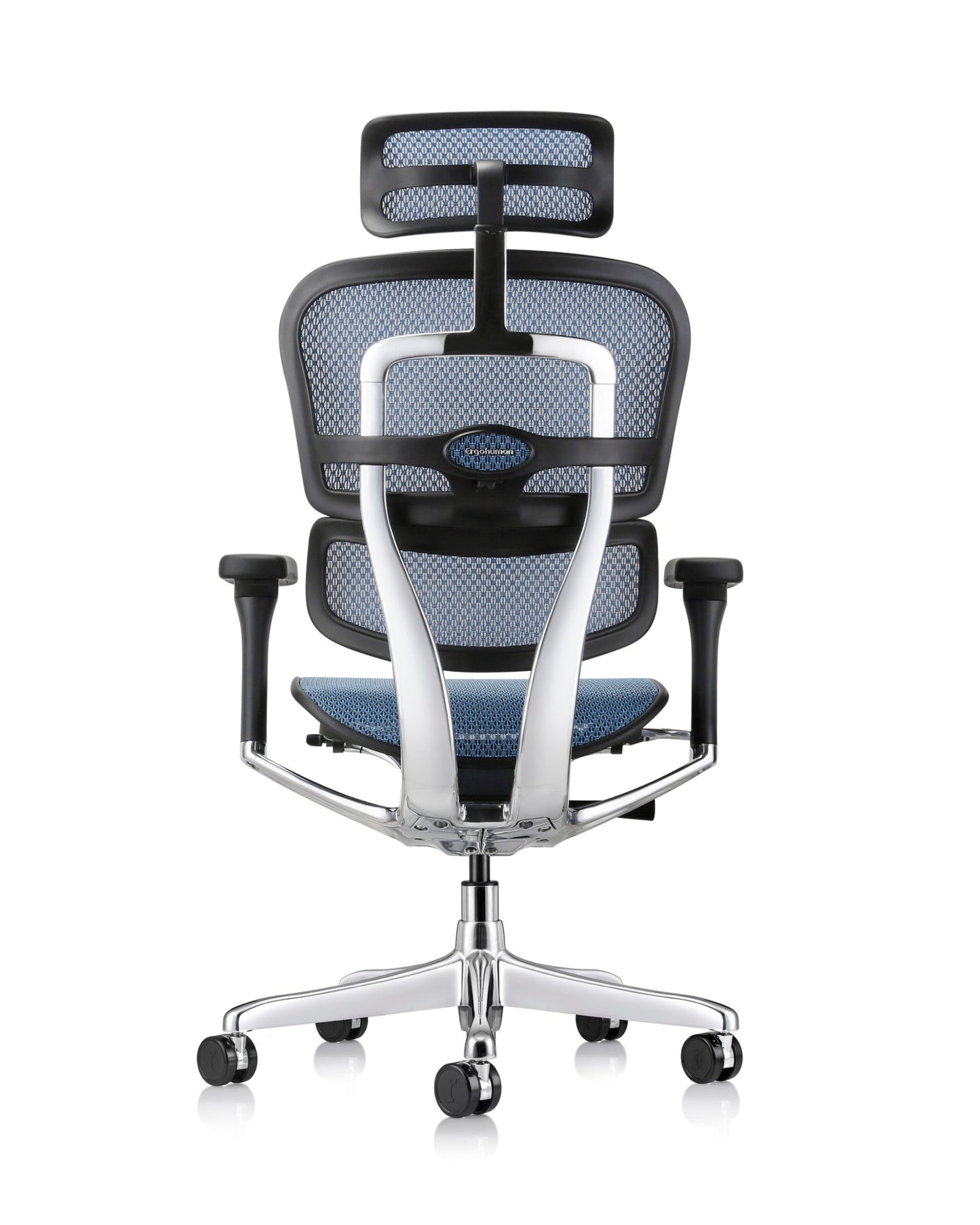 Ergohuman GEN2 High-Back All Mesh Executive Office Chair with Adjustable Headrest - ME7ERG-GEN2- BLUE - Office Living Store