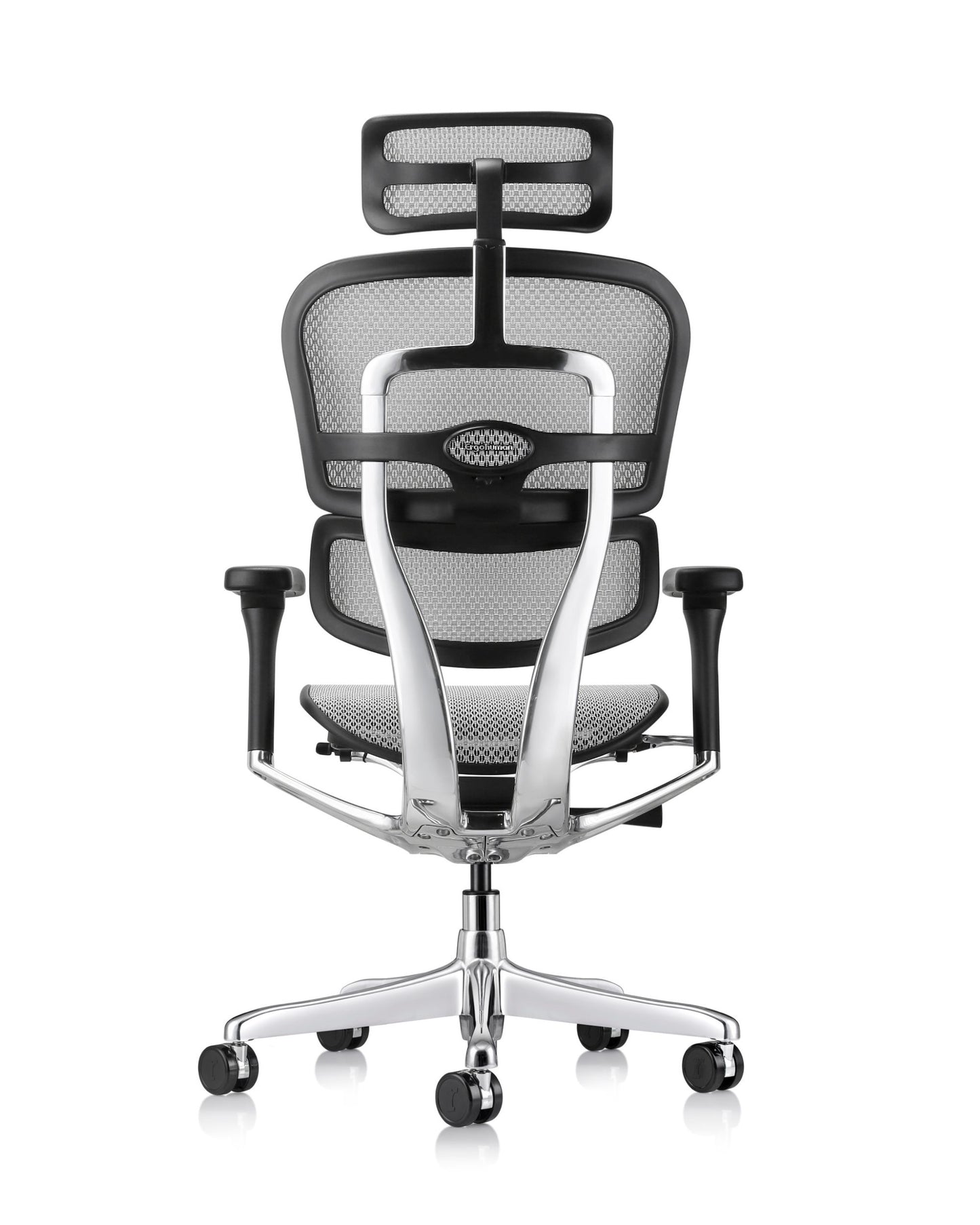 Ergohuman GEN2 High-Back All Mesh Executive Office Chair with Adjustable Headrest - ME7ERG-GEN2- GREY - Office Living Store