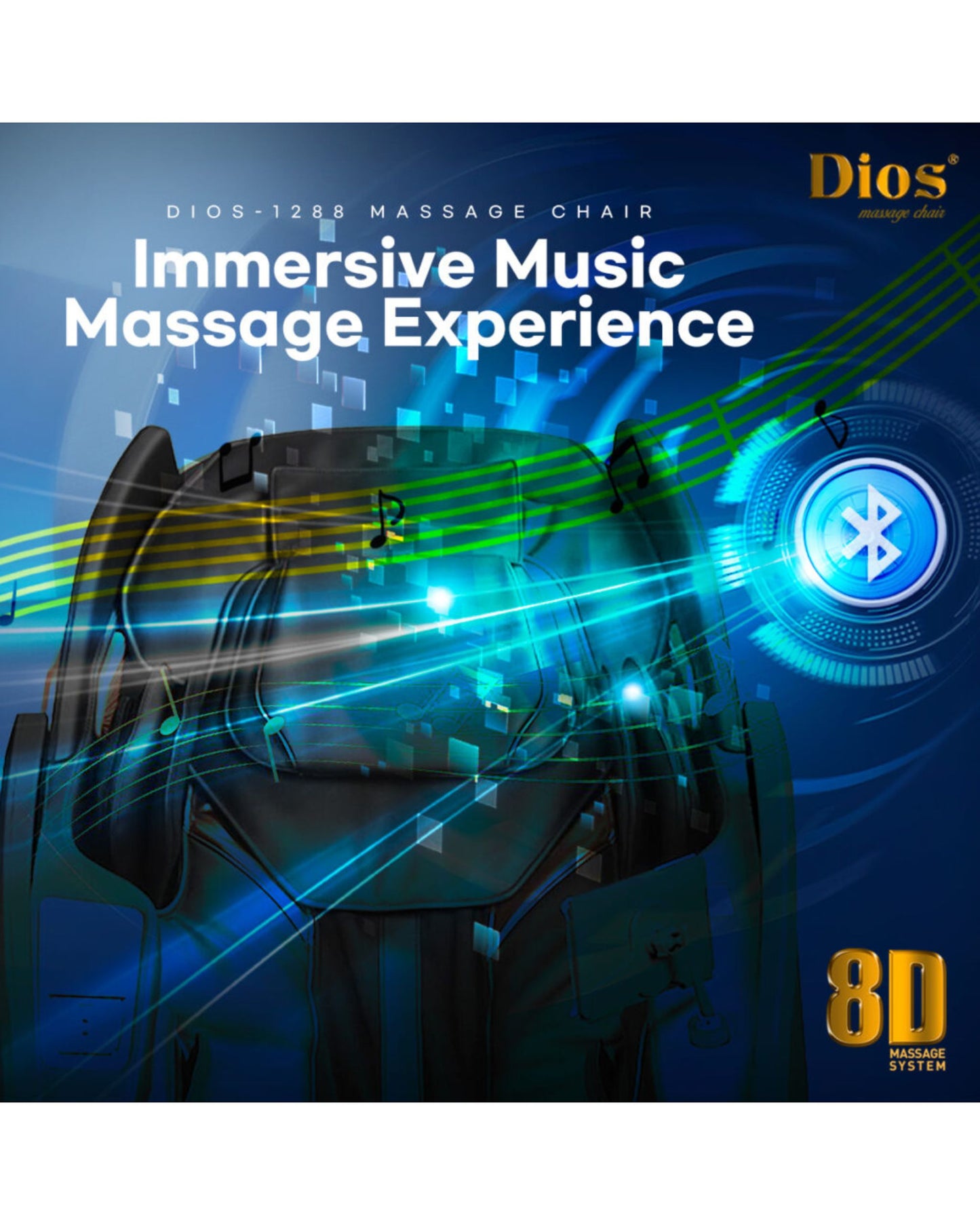 Kahuna Dios Massage Chair 8D AI Dual Air Tech Touch Roller SL-track with Brain Relaxation Program Dios-1288 Gray