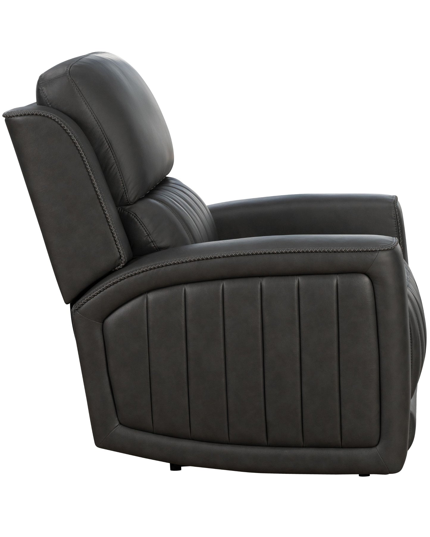 Barcalounger Pierce Zero Gravity Power Recliner Chair with Power Headrest, Lumbar & USB - Homerun Dark Gray Leather - Office Living Store