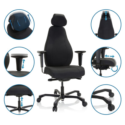 RESISTIO XXL - Professional Executive Chair Black - Office Living Store