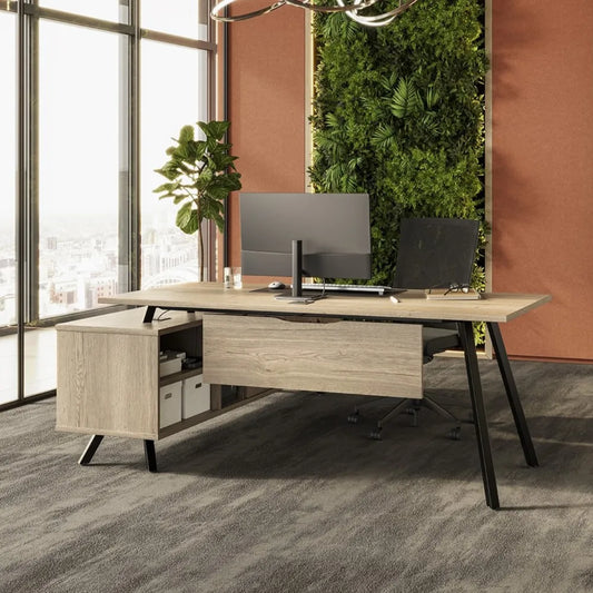 BRAVA | Executive Desk with Storage - Office Living Store