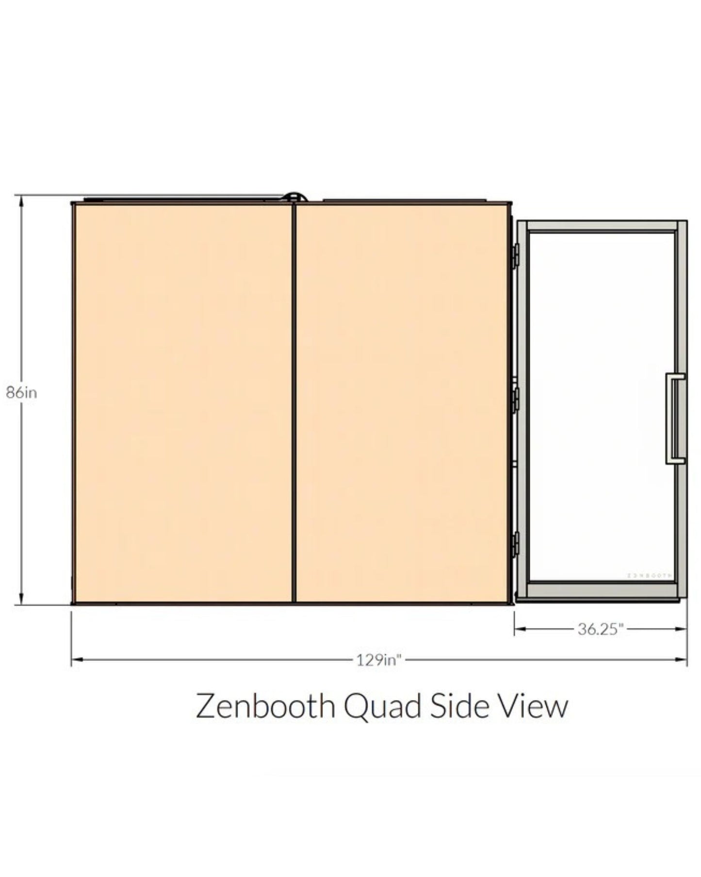 Zenbooth Quad Soundproof 4-Person Office Meeting Room Pod - Large Team Collaboration & Conference Booth - Office Living Store
