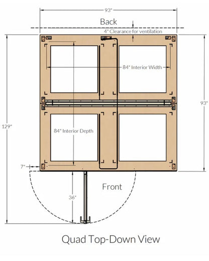 Zenbooth Quad Soundproof 4-Person Office Meeting Room Pod - Large Team Collaboration & Conference Booth - Office Living Store