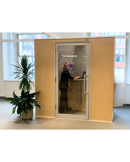 Zenbooth Duo Soundproof Office Phone Booth Pod with Adjustable Desk - 2 Person Meeting & Privacy Room - Office Living Store