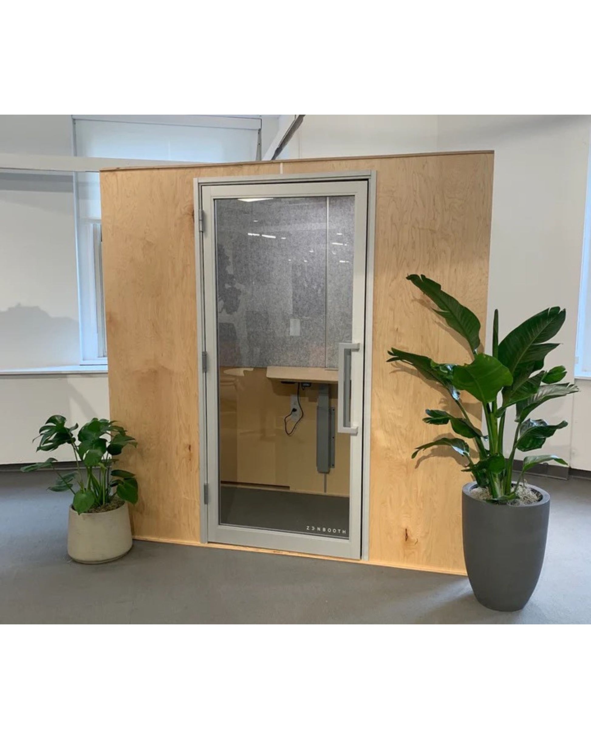 Zenbooth Duo Soundproof Office Phone Booth Pod with Adjustable Desk - 2 Person Meeting & Privacy Room - Office Living Store