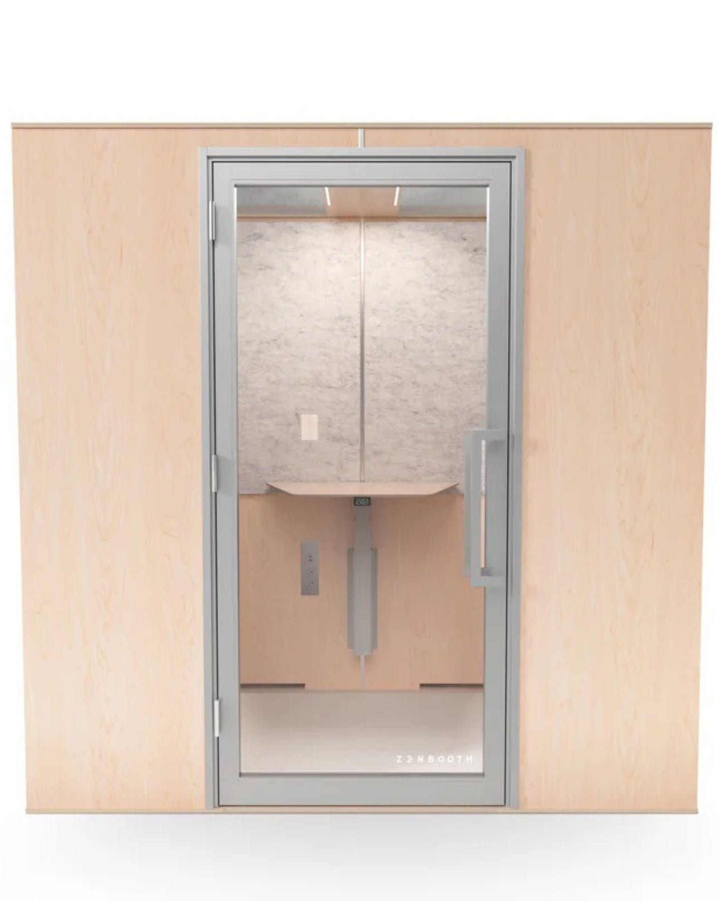 Zenbooth Duo Soundproof Office Phone Booth Pod with Adjustable Desk - 2 Person Meeting & Privacy Room - Office Living Store