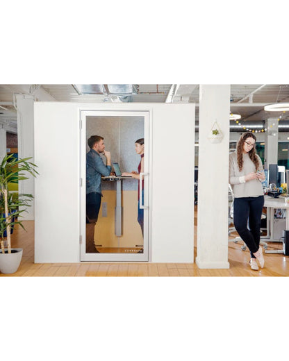 Zenbooth Duo Soundproof Office Phone Booth Pod with Adjustable Desk - 2 Person Meeting & Privacy Room - Office Living Store