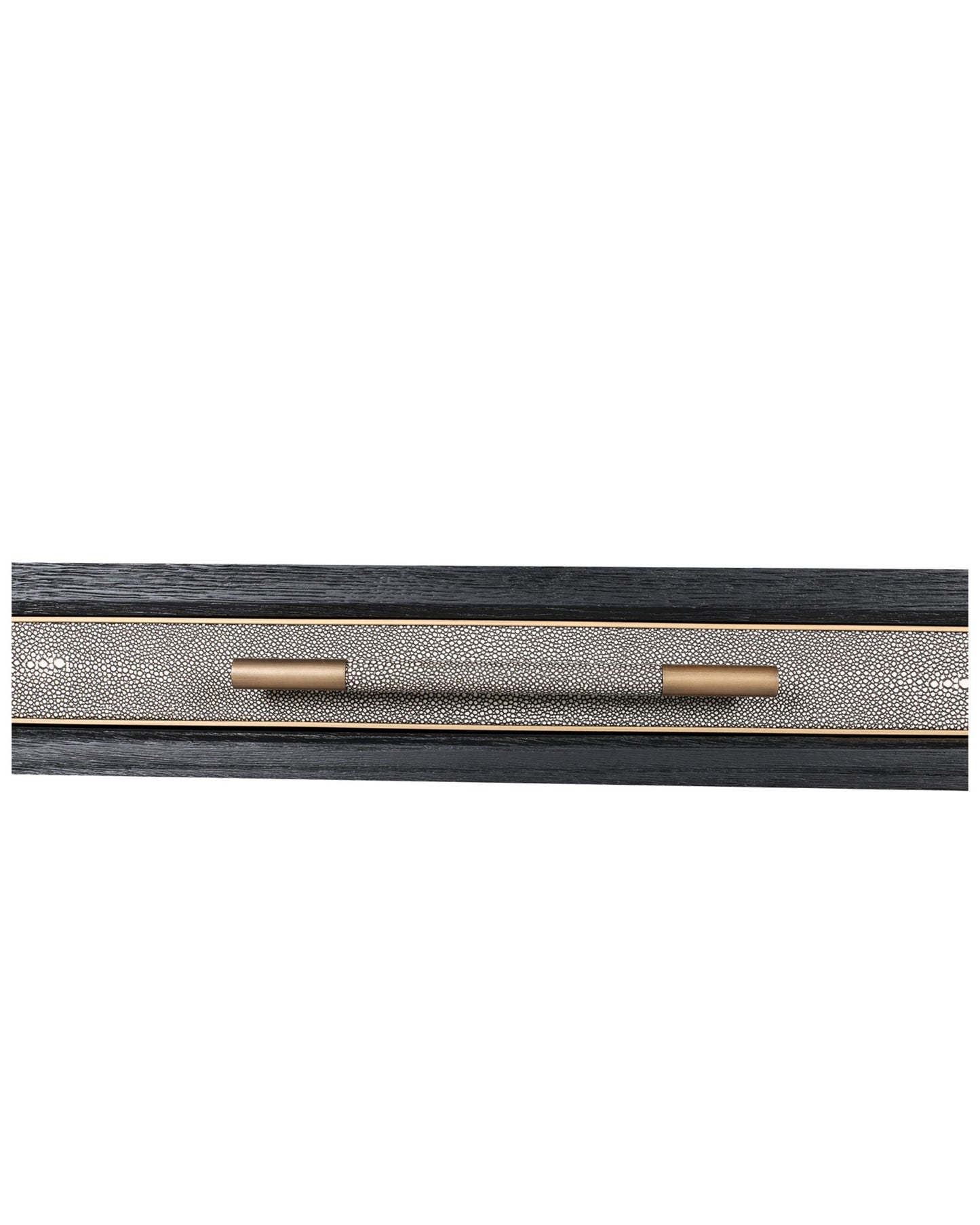 Moes Home Mako 63" Writing Desk with 3 Drawers - Grey Oak Wood & Vegan Leather - Office Living Store