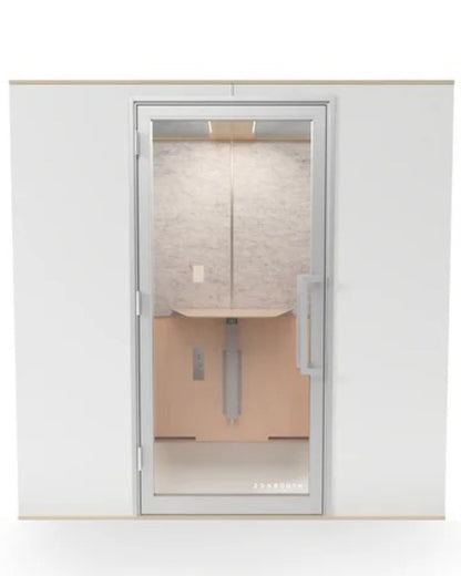 Zenbooth Duo Soundproof Office Phone Booth Pod with Adjustable Desk - 2 Person Meeting & Privacy Room - Office Living Store