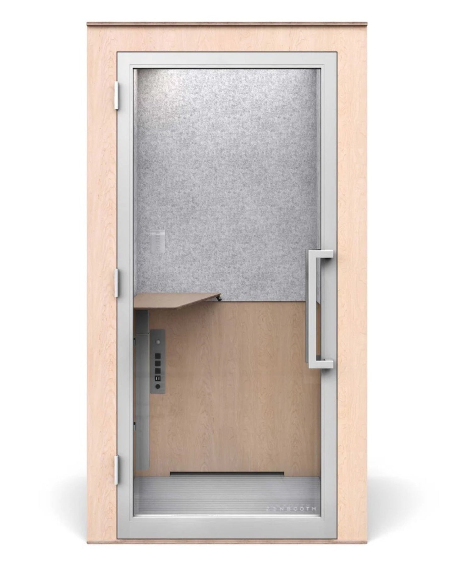 Zenbooth Solo Soundproof Office Phone Booth Pod with Adjustable Desk - 1 Person Privacy Room - Office Living Store