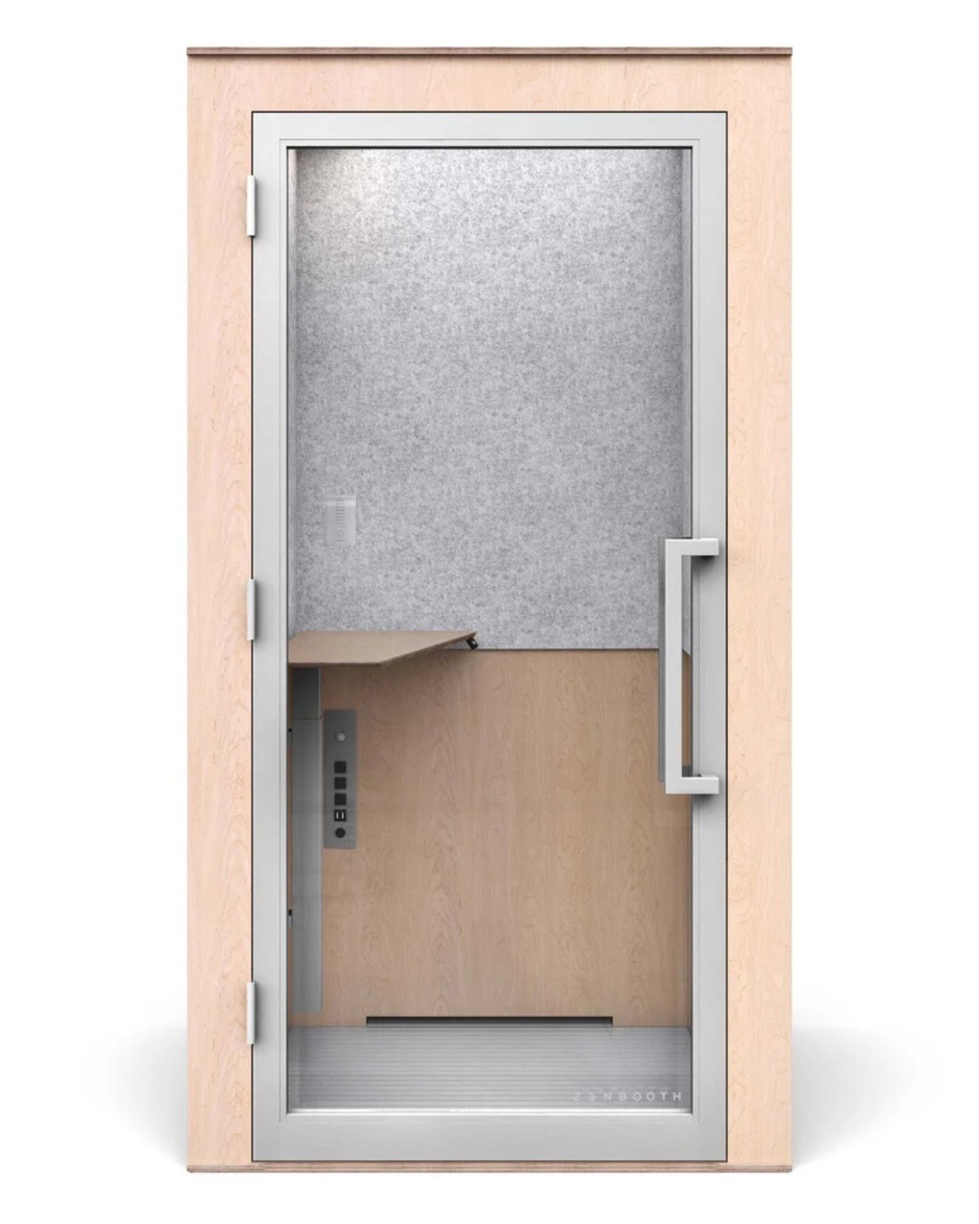 Zenbooth Solo Soundproof Office Phone Booth Pod with Adjustable Desk - 1 Person Privacy Room - Office Living Store