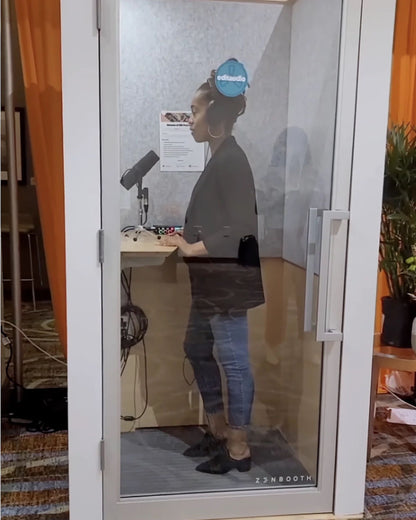 Zenbooth Solo Soundproof Office Phone Booth Pod with Adjustable Desk - 1 Person Privacy Room - Office Living Store