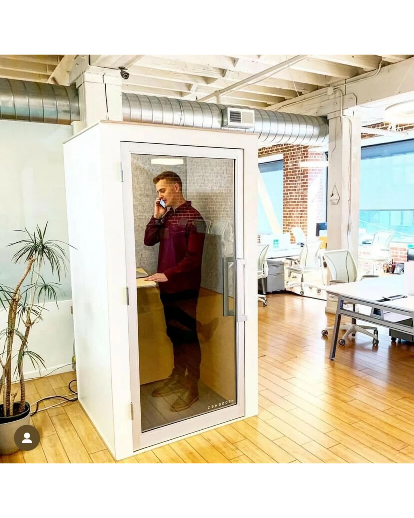Zenbooth Solo Soundproof Office Phone Booth Pod with Adjustable Desk - 1 Person Privacy Room - Office Living Store