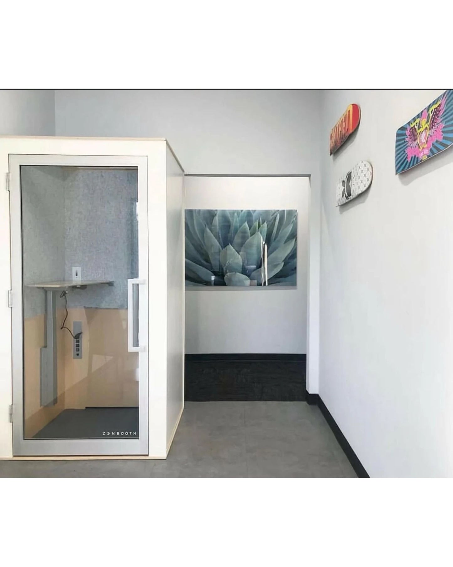 Zenbooth Solo Soundproof Office Phone Booth Pod with Adjustable Desk - 1 Person Privacy Room - Office Living Store