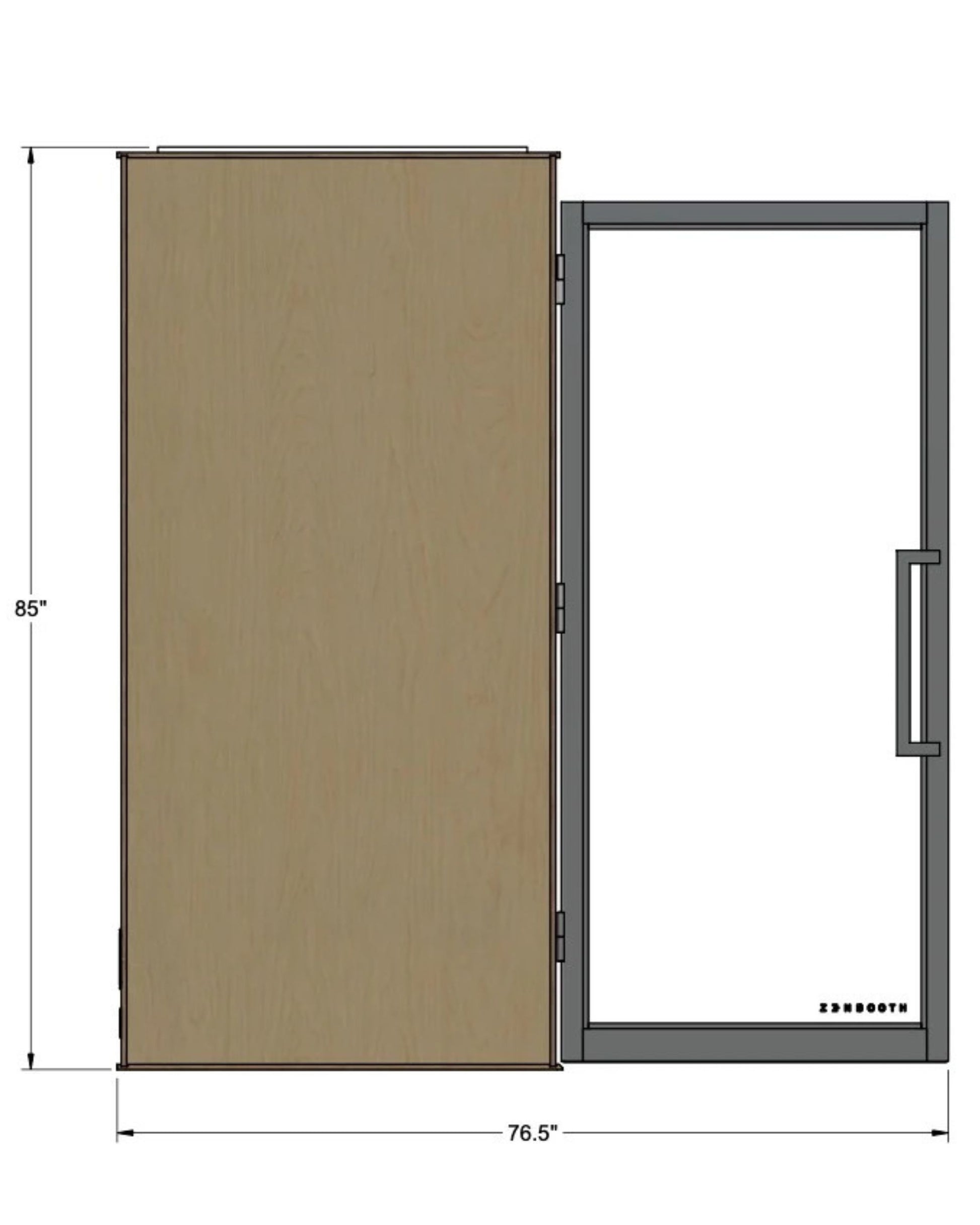 Zenbooth Solo Soundproof Office Phone Booth Pod with Adjustable Desk - 1 Person Privacy Room - Office Living Store