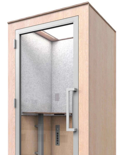 Zenbooth Solo Soundproof Office Phone Booth Pod with Adjustable Desk - 1 Person Privacy Room - Office Living Store