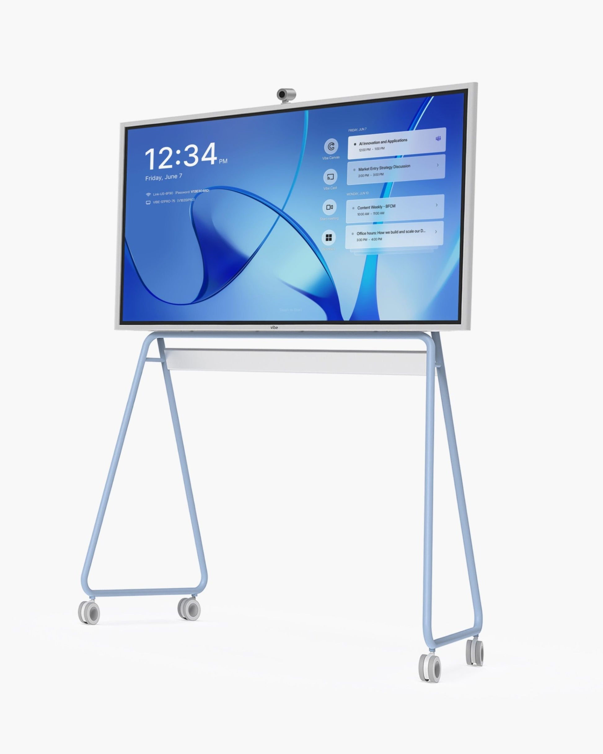Vibe Board S1 Pro 55" Windows 11 Pro 4K Interactive Touchscreen - Intel i7 Smart Whiteboard with Microsoft 365 & Teams for Enterprise - Office Living Store