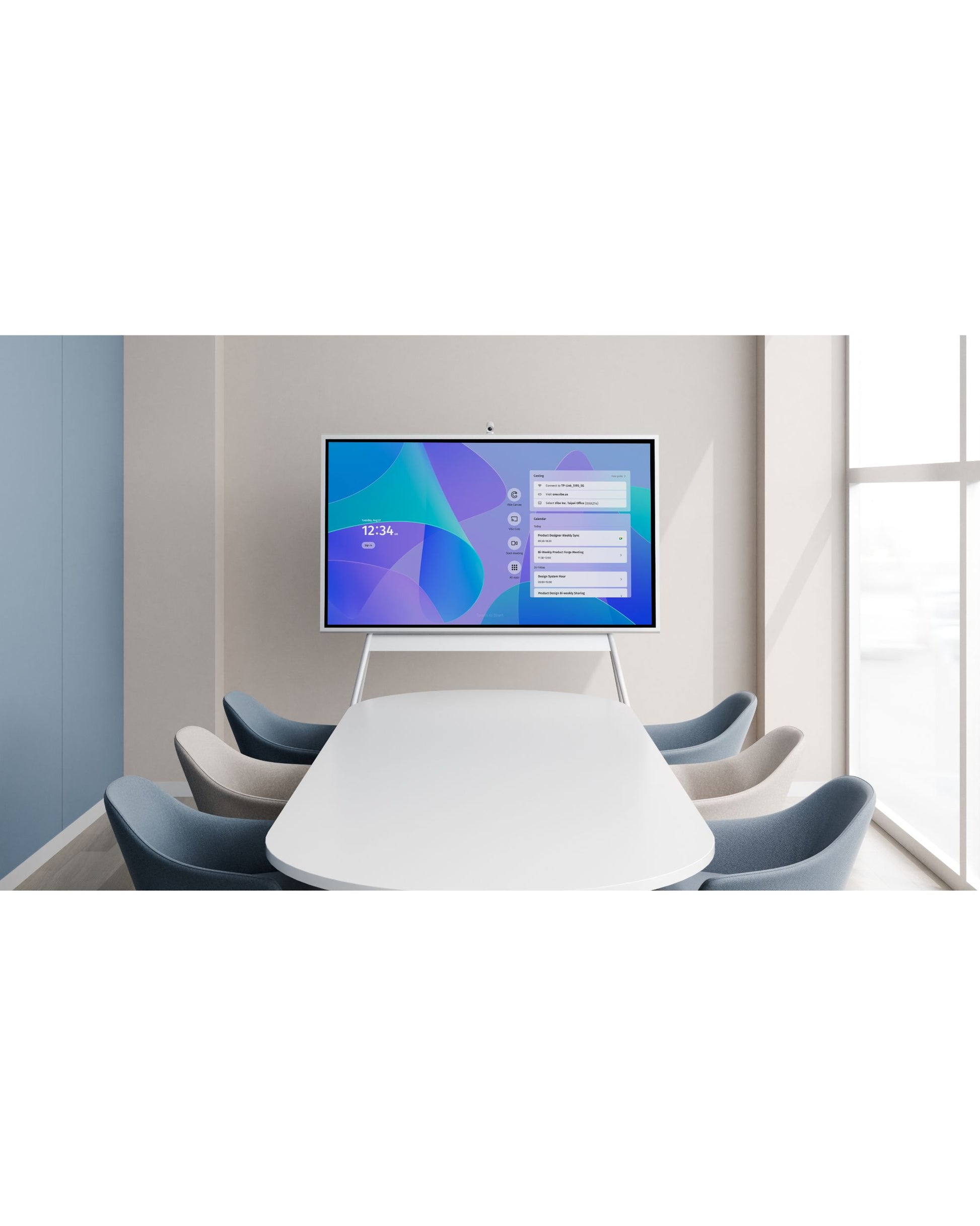 Vibe Board S1 75" 4K Interactive Touchscreen Smart Whiteboard - 20-Point Touch Digital Collaboration Display for Meetings - Office Living Store
