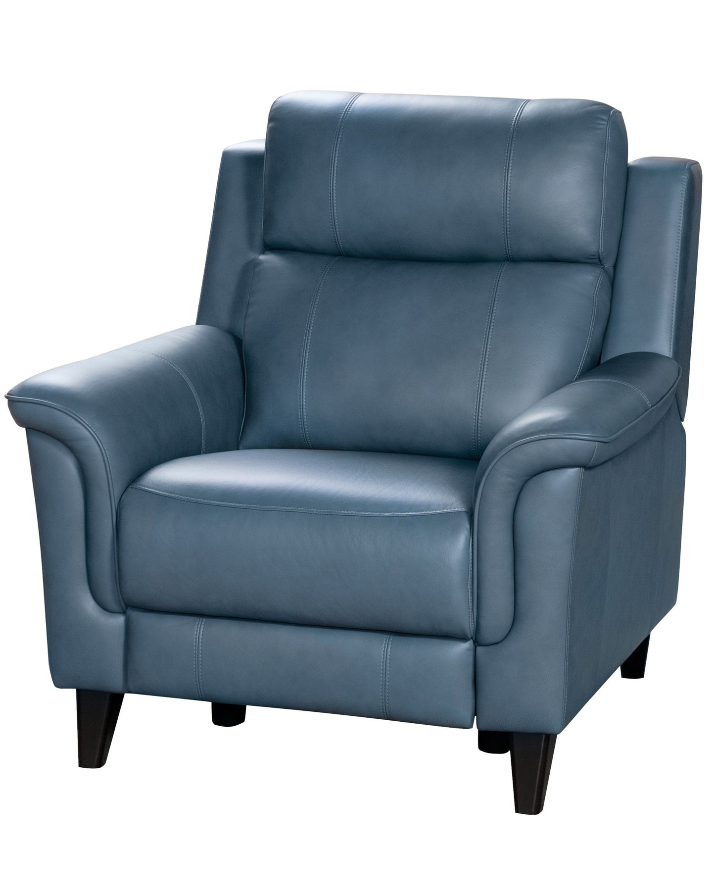 Barcalounger Kester Power Recliner Chair with Power Headrest and USB Port - Masen Bluegray Leather - Office Living Store