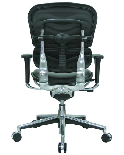 Eurotech ErgoHuman Mid-Back Leather Executive Office Chair with Adjustable Arms - LE10ERGLO - Office Living Store