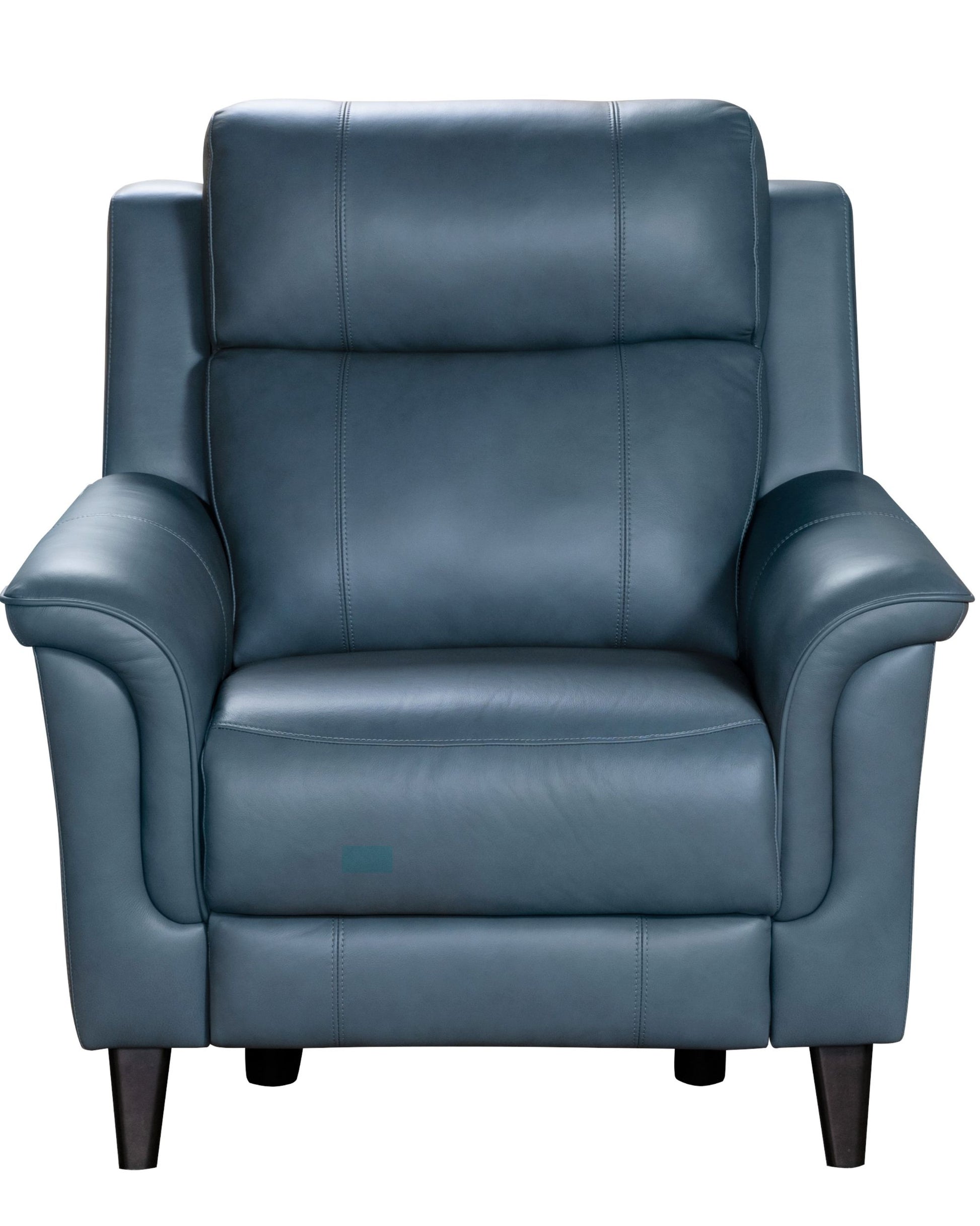 Barcalounger Kester Power Recliner Chair with Power Headrest and USB Port - Masen Bluegray Leather - Office Living Store