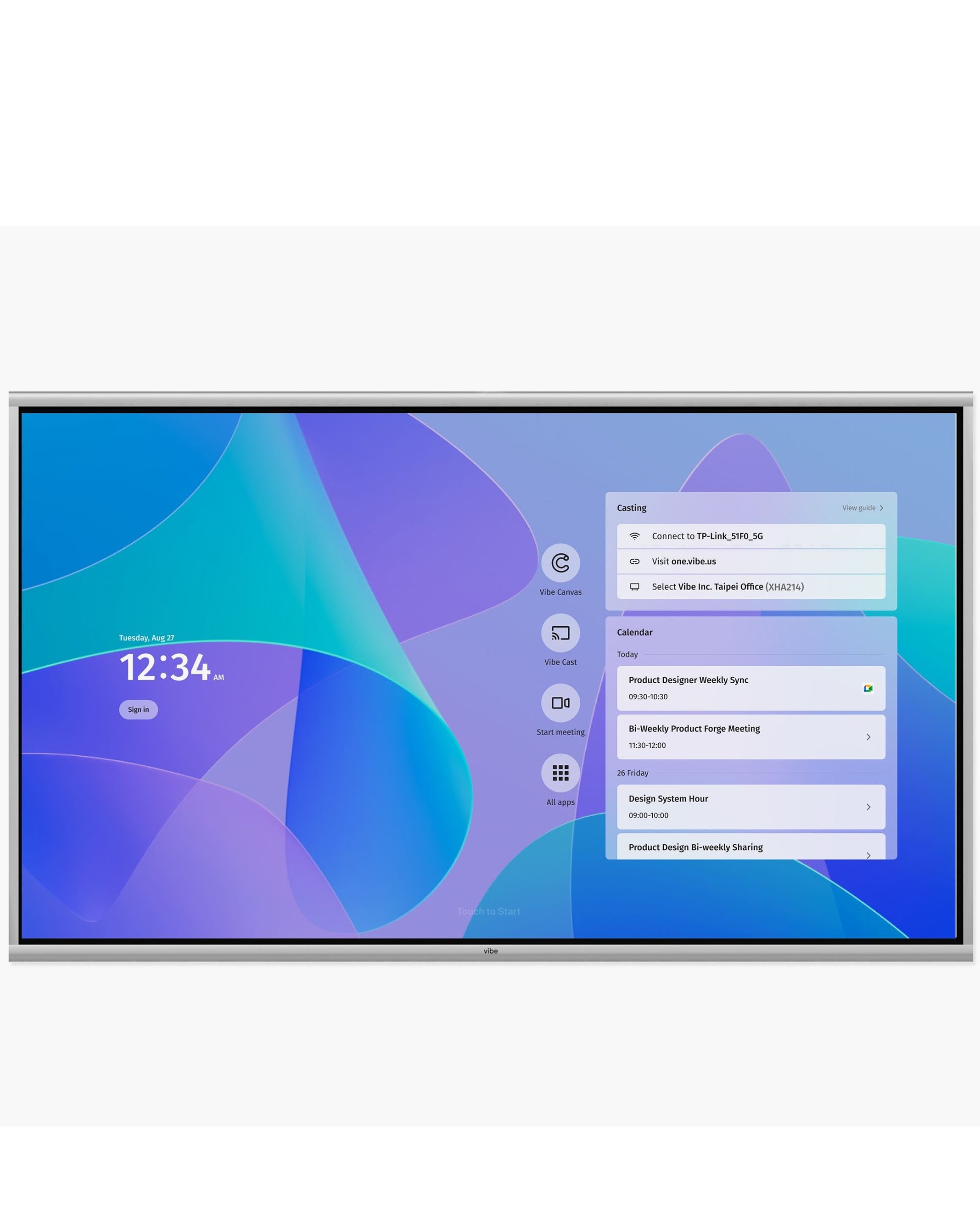 Vibe Board S1 75" 4K Interactive Touchscreen Smart Whiteboard - 20-Point Touch Digital Collaboration Display for Meetings - Office Living Store