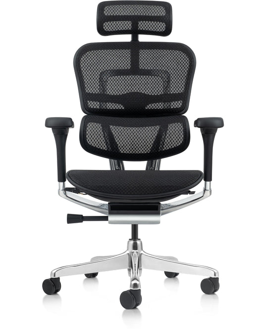 Ergohuman GEN2 High-Back All Mesh Executive Office Chair with Adjustable Headrest - ME7ERG-GEN2- BLACK