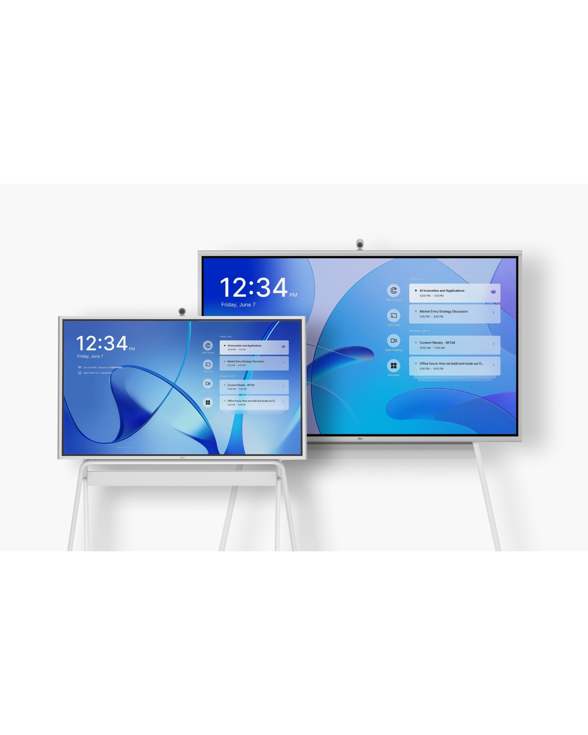 Vibe Board S1 Pro 55" Windows 11 Pro 4K Interactive Touchscreen - Intel i7 Smart Whiteboard with Microsoft 365 & Teams for Enterprise - Office Living Store
