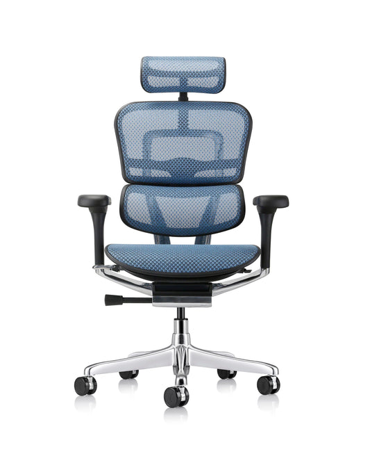 Ergohuman GEN2 High-Back All Mesh Executive Office Chair with Adjustable Headrest - ME7ERG-GEN2- BLUE