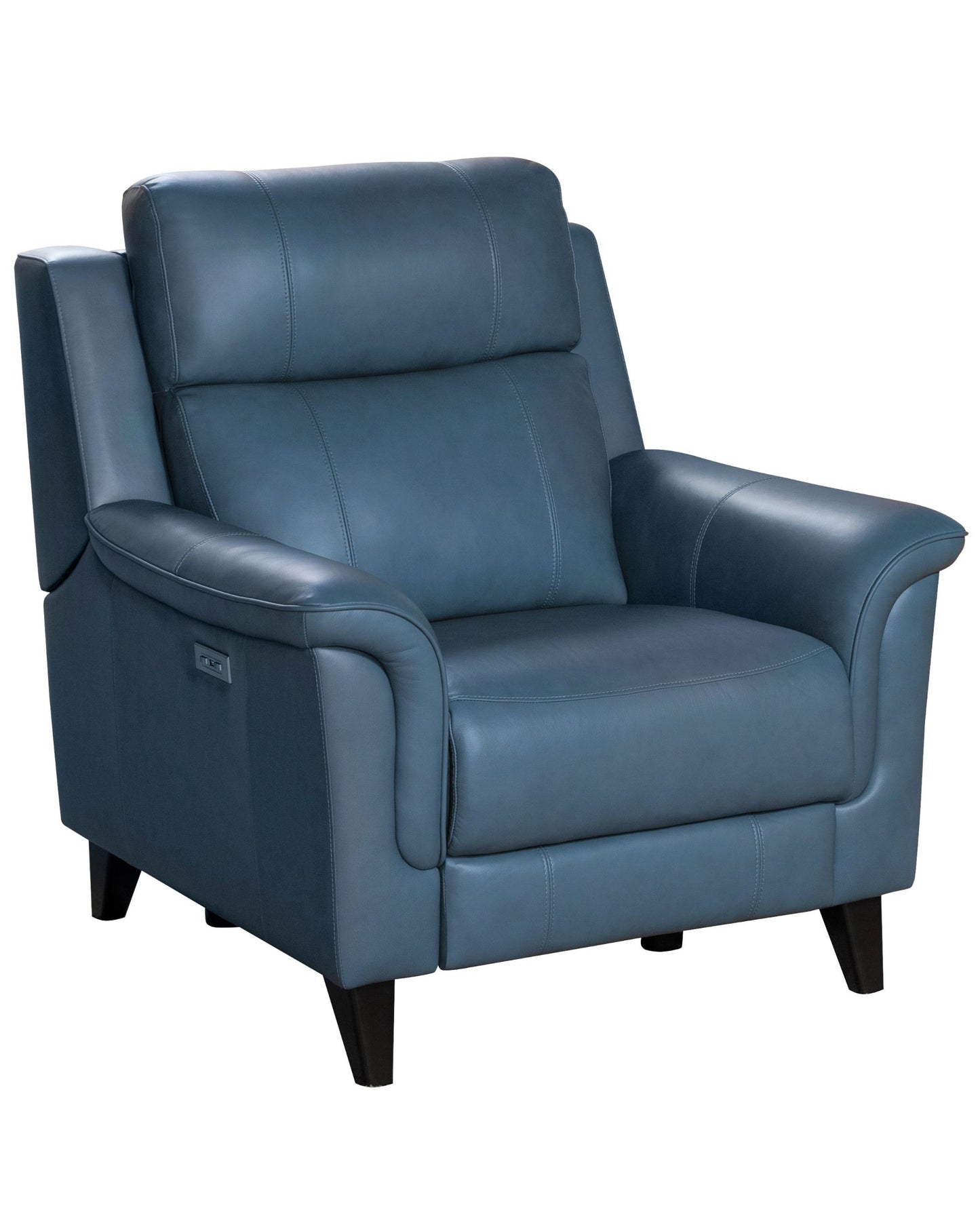 Barcalounger Kester Power Recliner Chair with Power Headrest and USB Port - Masen Bluegray Leather - Office Living Store