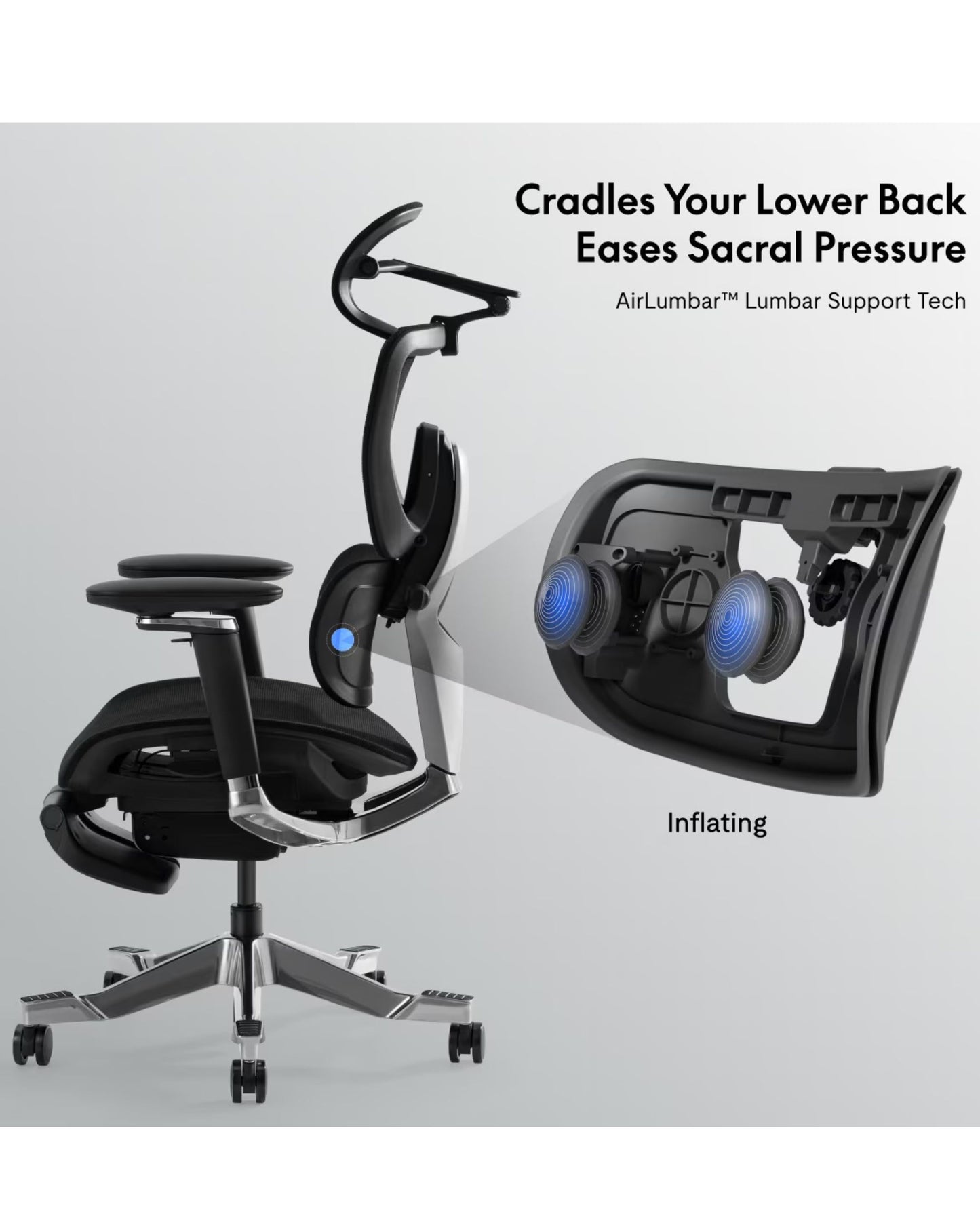 FlexiSpot C7 Morpher Heavy Duty Ergonomic Office Chair with Air Lumbar Support & Footrest - 380 lbs Reclining Desk Chair - Office Living Store