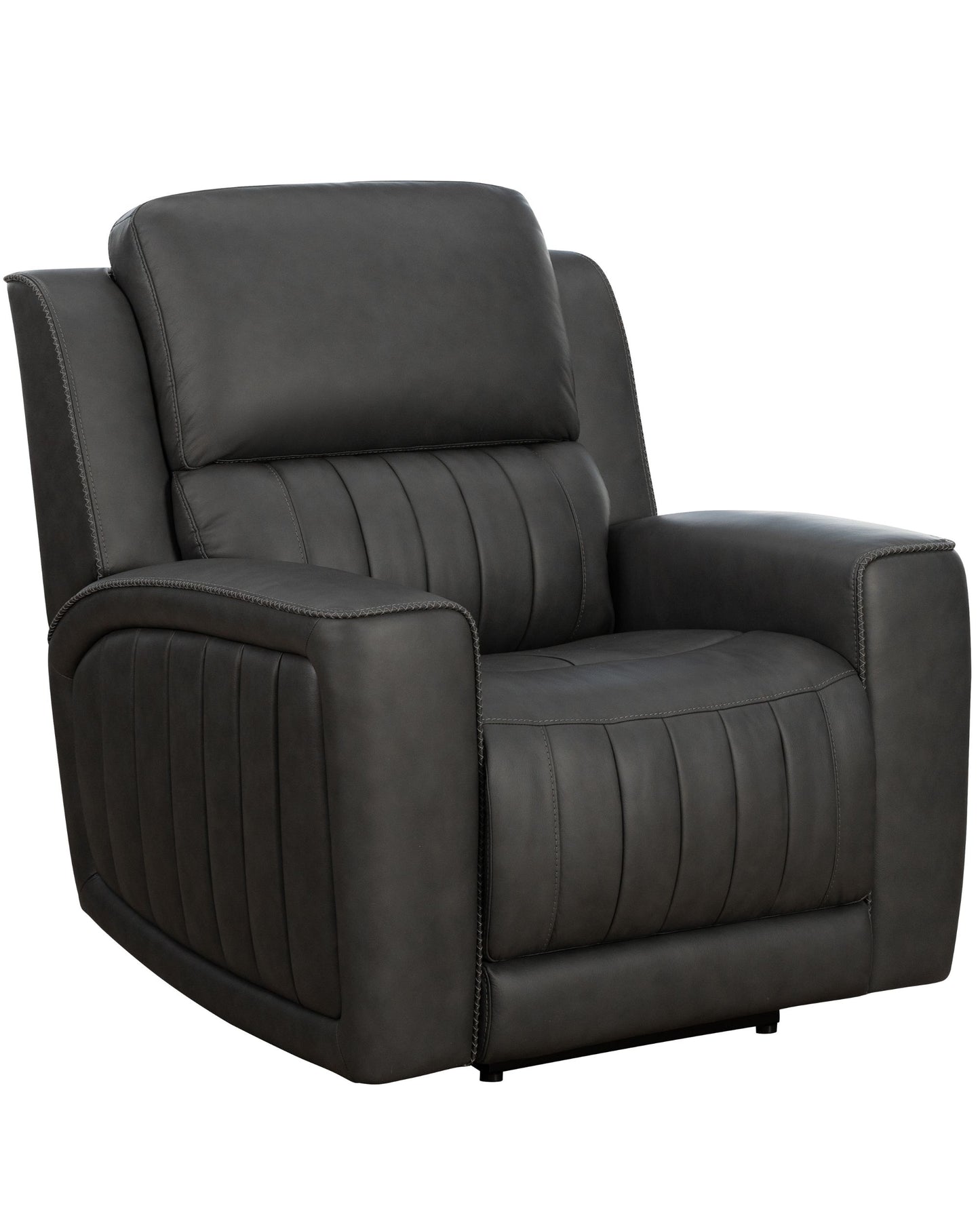 Barcalounger Pierce Zero Gravity Power Recliner Chair with Power Headrest, Lumbar & USB - Homerun Dark Gray Leather - Office Living Store