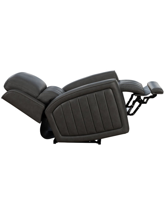 Barcalounger Pierce Zero Gravity Power Recliner Chair with Power Headrest, Lumbar & USB - Homerun Dark Gray Leather