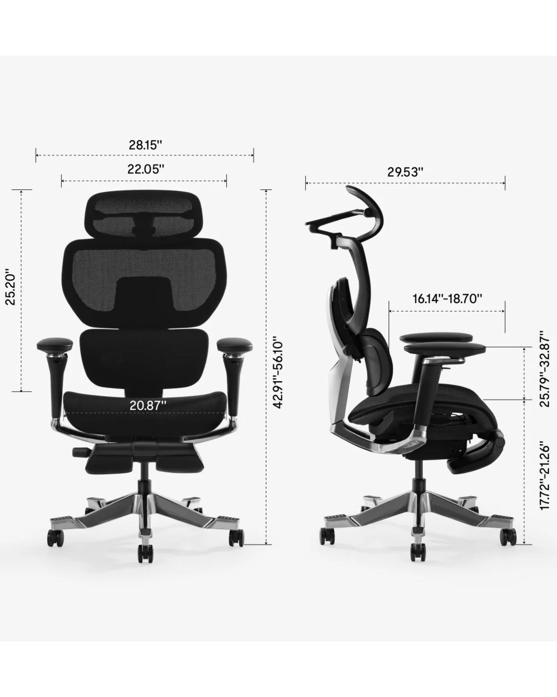 FlexiSpot C7 Morpher Heavy Duty Ergonomic Office Chair with Air Lumbar Support & Footrest - 380 lbs Reclining Desk Chair - Office Living Store