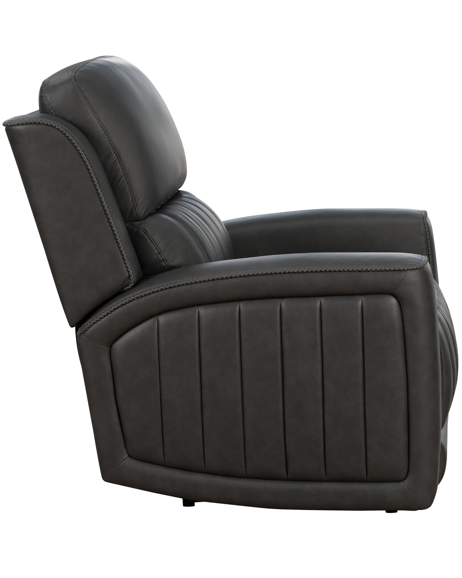 Barcalounger Pierce Zero Gravity Power Recliner Chair with Power Headrest, Lumbar & USB - Homerun Dark Gray Leather - Office Living Store