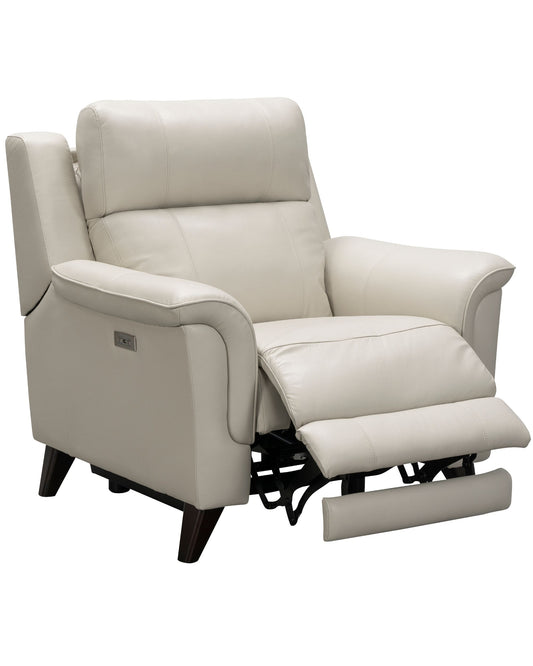 Barcalounger Kester Power Recliner Chair with Power Headrest and USB Port - Laurel Cream Leather