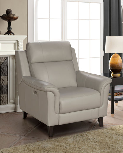 Barcalounger Kester Power Recliner Chair with Power Headrest and USB Port - Laurel Cream Leather - Office Living Store