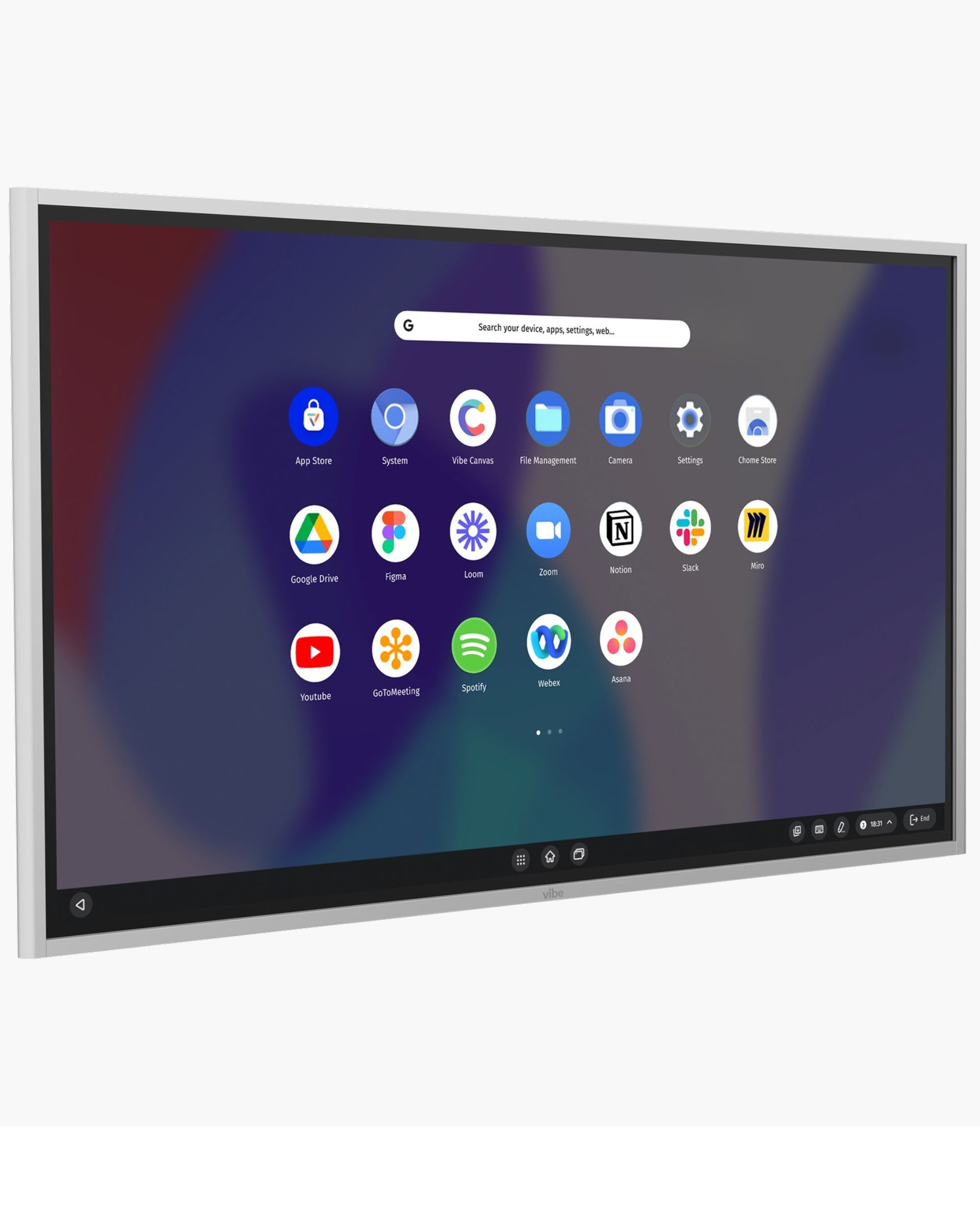 Vibe Board S1 55" 4K Interactive Touchscreen Smart Whiteboard - 20-Point Touch Digital Collaboration Display for Meetings - Office Living Store