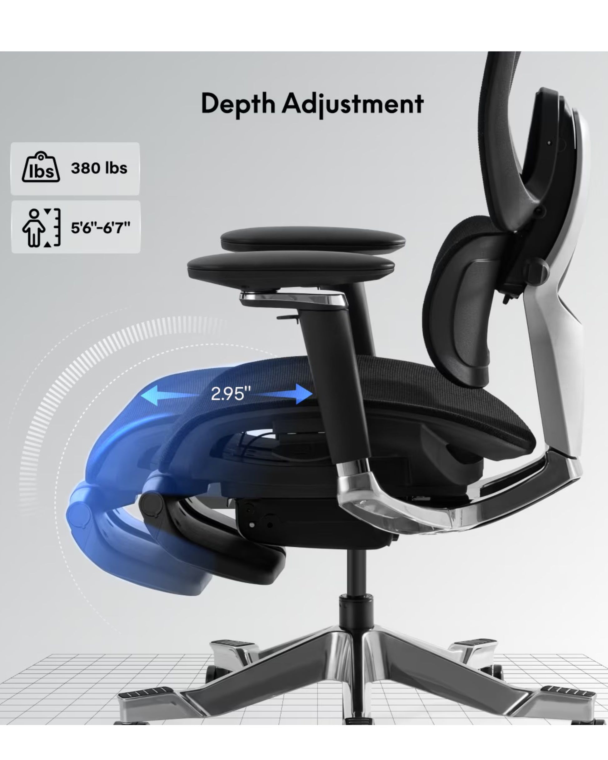 FlexiSpot C7 Morpher Heavy Duty Ergonomic Office Chair with Air Lumbar Support & Footrest - 380 lbs Reclining Desk Chair - Office Living Store
