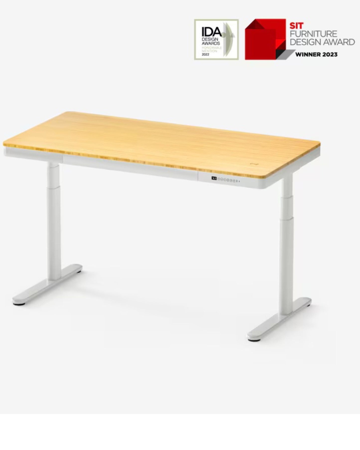 FlexiSpot Comhar Pro Q8 Electric Standing Desk with Wireless Charger - Bamboo Sit Stand Desk with Dual Motor - Office Living Store