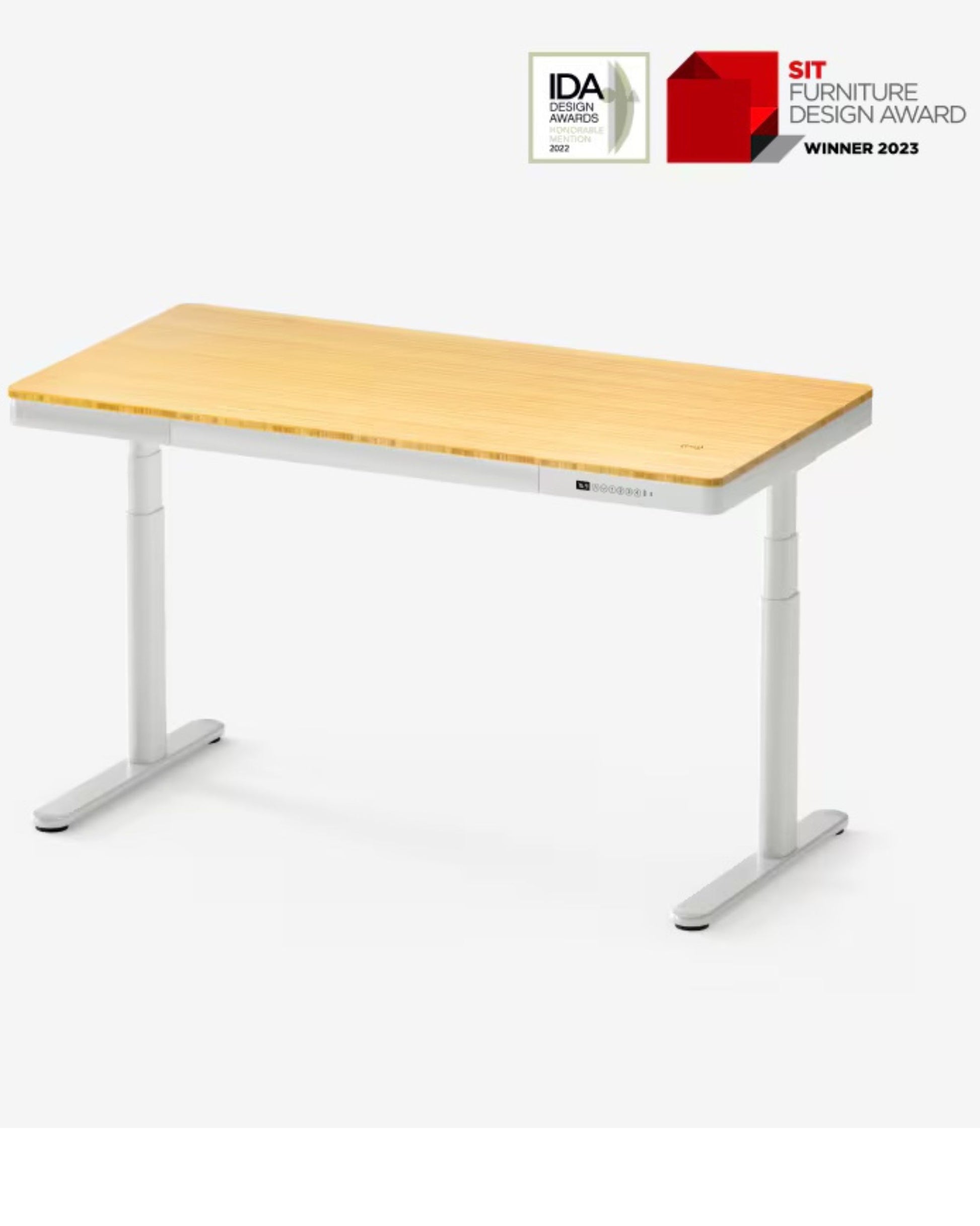 FlexiSpot Comhar Pro Q8 Electric Standing Desk with Wireless Charger - Bamboo Sit Stand Desk with Dual Motor - Office Living Store